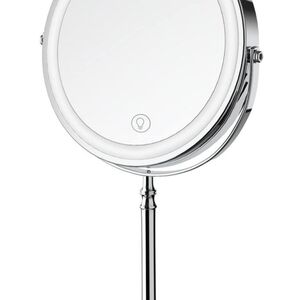 Lighted Makeup Mirror, 3000 mAh Rechargeable Double Sided Magnifying